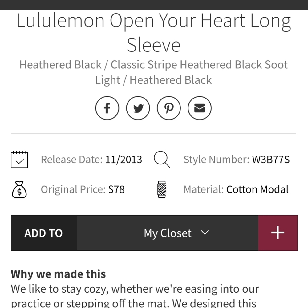 Lululemon-Open Your Heart Ls--Euc-Sz8-Reversible - image 7